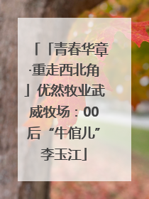「青春华章·重走西北角」优然牧业武威牧场：00后“牛倌儿”李玉江
