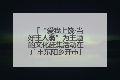 “爱我上饶·当好主人翁”为主题的文化赶集活动在广丰东阳乡开市