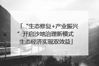 “生态修复+产业振兴”开启沙地治理新模式 生态经济实现双效益