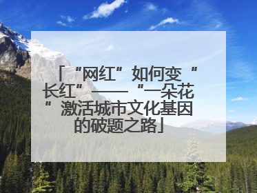 “网红”如何变“长红”——“一朵花”激活城市文化基因的破题之路