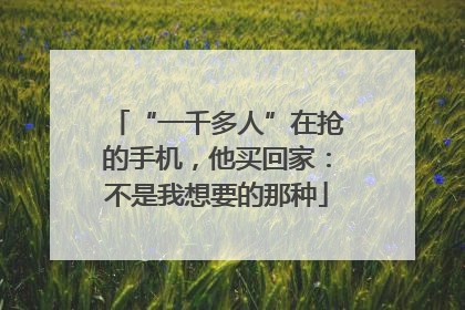 “一千多人”在抢的手机，他买回家：不是我想要的那种