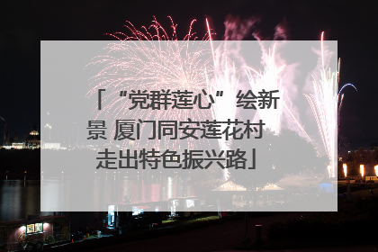 “党群莲心”绘新景 厦门同安莲花村走出特色振兴路