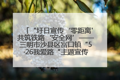 “圩日宣传‘零距离’共筑铁路‘安全网’——三明市沙县区富口镇“5·26我爱路“主题宣传活动成效显著
