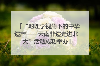 “地理学视角下的中华遗产——云南非遗走进北大”活动成功举办