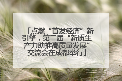 点燃“首发经济”新引擎，第二届“新质生产力助推高质量发展”交流会在成都举行