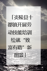 炎陵县十都镇开展劳动技能培训 绘就“致富有路”新图景
