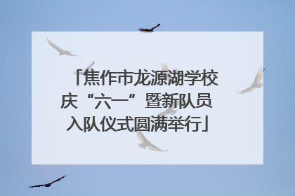 焦作市龙源湖学校庆“六一”暨新队员入队仪式圆满举行