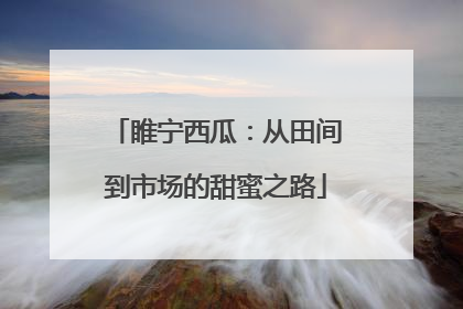 睢宁西瓜：从田间到市场的甜蜜之路
