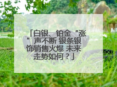 白银、铂金“涨”声不断 银条银饰销售火爆 未来走势如何？