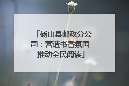 砀山县邮政分公司：营造书香氛围 推动全民阅读