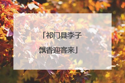 祁门县李子飘香迎客来