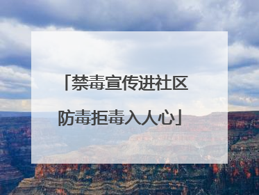 禁毒宣传进社区 防毒拒毒入人心
