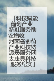 科技赋能葡萄产业 精准服务助农增收——河南省葡萄产业科技特派员服务团太康县科技服务纪实