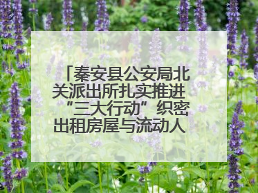 秦安县公安局北关派出所扎实推进“三大行动”织密出租房屋与流动人口管理安全网