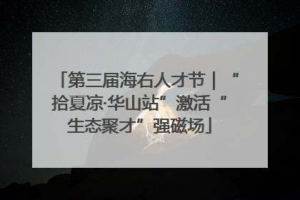 第三届海右人才节｜“拾夏凉·华山站”激活“生态聚才”强磁场