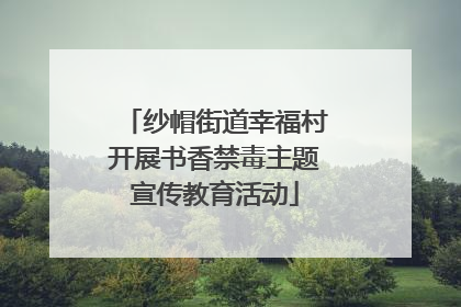 纱帽街道幸福村开展书香禁毒主题宣传教育活动