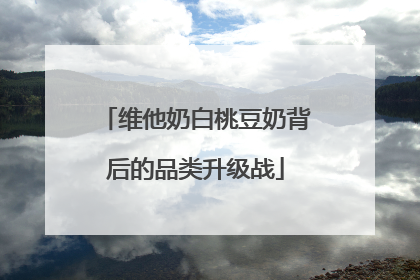 维他奶白桃豆奶背后的品类升级战