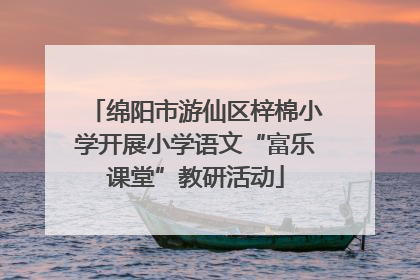 绵阳市游仙区梓棉小学开展小学语文“富乐课堂”教研活动