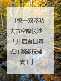 统一双萃功夫节空降长沙！开启夏日粤式江湖潮玩盛宴！