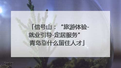 信号山：“旅游体验-就业引导-定居服务” 青岛靠什么留住人才