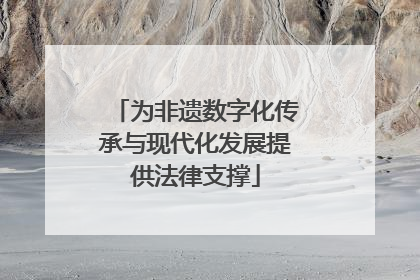 为非遗数字化传承与现代化发展提供法律支撑