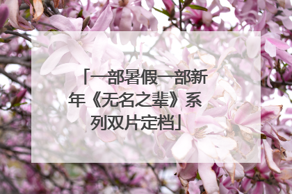 一部暑假一部新年《无名之辈》系列双片定档
