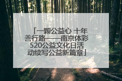 一颗公益心 十年善行路——南京体彩520公益文化日活动续写公益新篇章