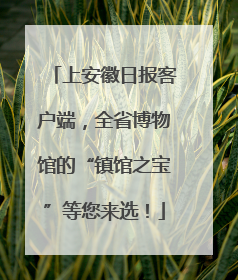 上安徽日报客户端，全省博物馆的“镇馆之宝”等您来选！