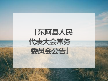 东阿县人民代表大会常务委员会公告