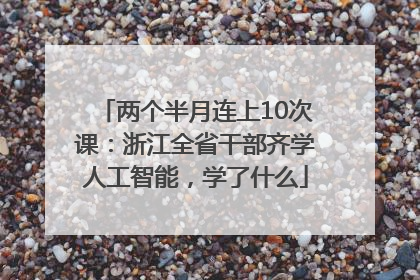 两个半月连上10次课：浙江全省干部齐学人工智能，学了什么