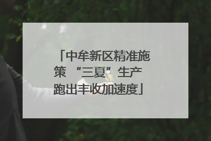 中牟新区精准施策 “三夏”生产跑出丰收加速度