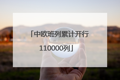 中欧班列累计开行110000列