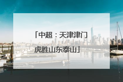 中超：天津津门虎胜山东泰山