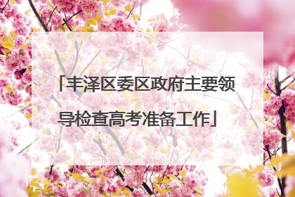 丰泽区委区政府主要领导检查高考准备工作