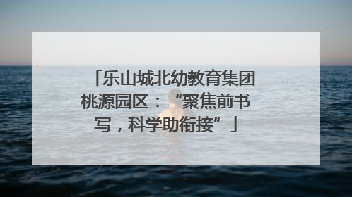 乐山城北幼教育集团桃源园区：“聚焦前书写，科学助衔接”