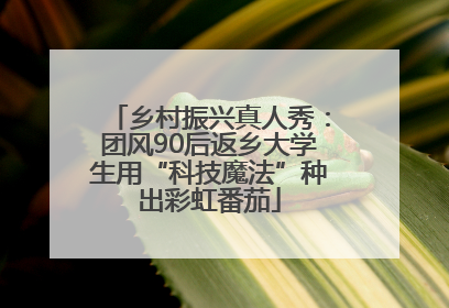 乡村振兴真人秀：团风90后返乡大学生用“科技魔法”种出彩虹番茄