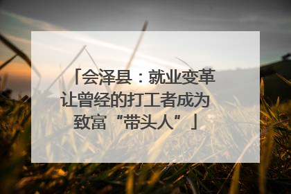 会泽县：就业变革让曾经的打工者成为致富“带头人”