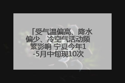 受气温偏高、降水偏少、冷空气活动频繁影响 宁夏今年1-5月中旬现10次定级沙尘天气过程