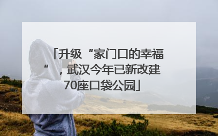 升级“家门口的幸福”，武汉今年已新改建70座口袋公园