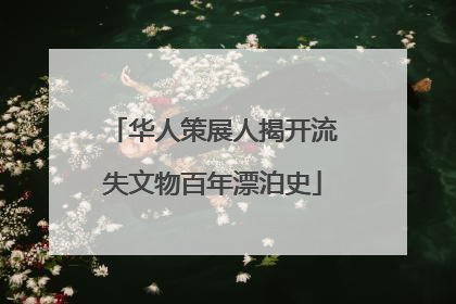华人策展人揭开流失文物百年漂泊史