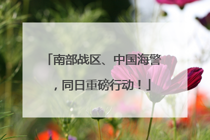 南部战区、中国海警，同日重磅行动！