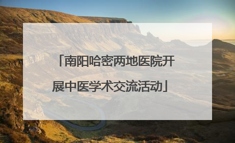 南阳哈密两地医院开展中医学术交流活动