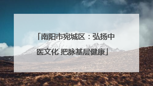 南阳市宛城区：弘扬中医文化 把脉基层健康