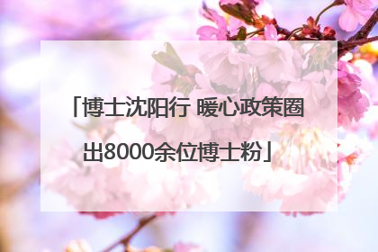 博士沈阳行 暖心政策圈出8000余位博士粉