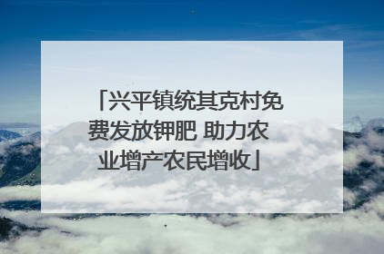 兴平镇统其克村免费发放钾肥 助力农业增产农民增收
