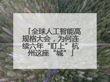 全球人工智能高规格大会，为何连续六年“盯上”杭州这座“城”