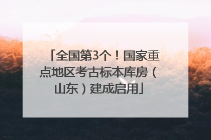 全国第3个！国家重点地区考古标本库房（山东）建成启用