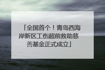 全国首个！青岛西海岸新区工伤超前救助慈善基金正式成立