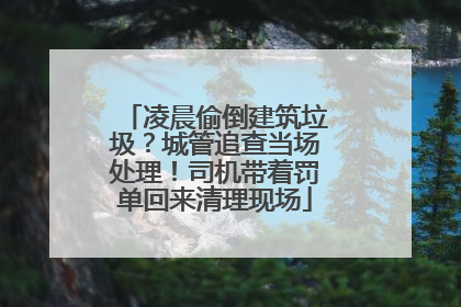 凌晨偷倒建筑垃圾？城管追查当场处理！司机带着罚单回来清理现场