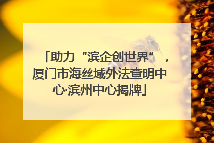 助力“滨企创世界”，厦门市海丝域外法查明中心·滨州中心揭牌
